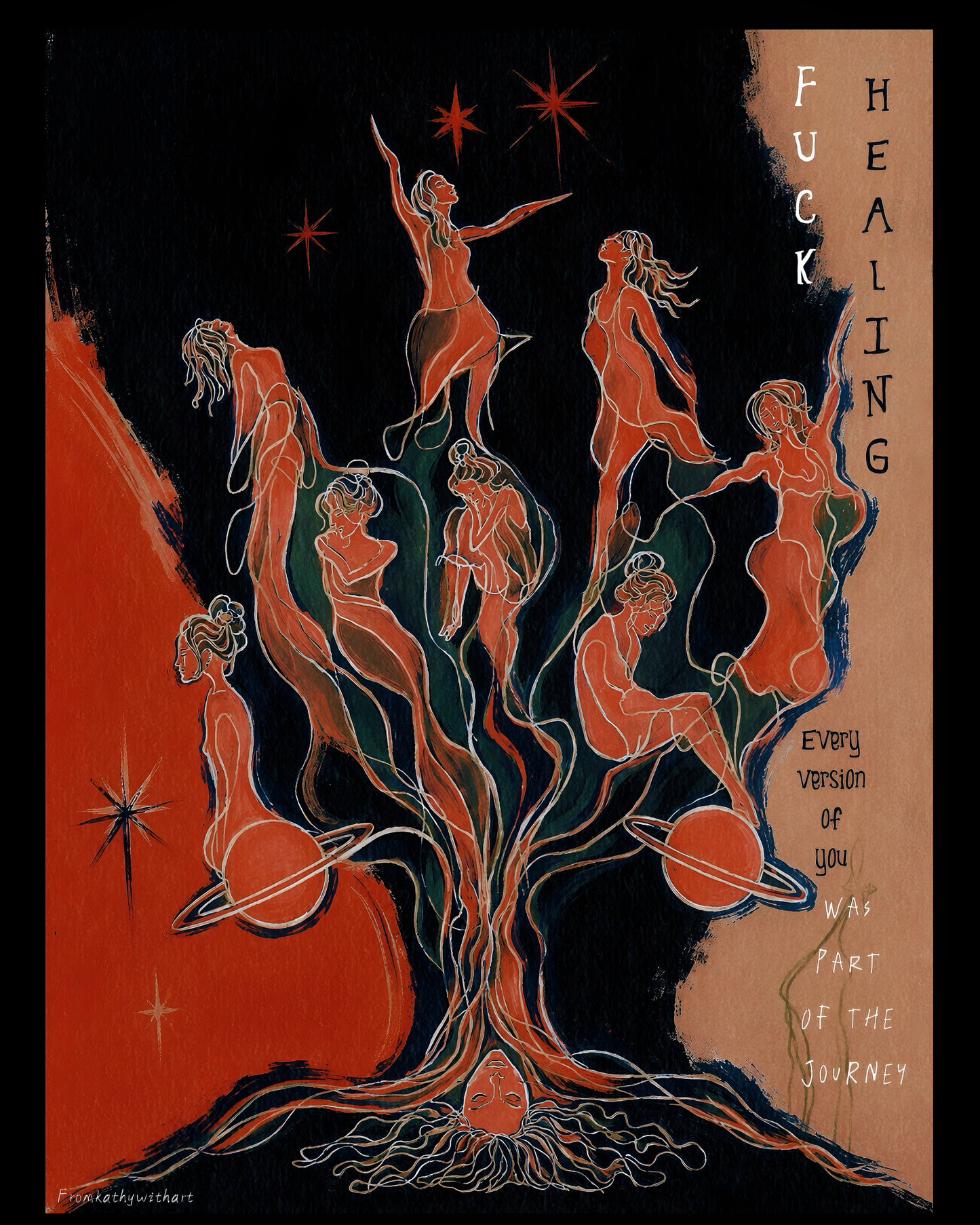 Premium Matte Paper Poster F*ck Healing